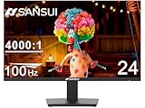 SANSUI Monitor 24 inch 100Hz Computer Monitor丨FHD 1080P PC Monitor丨HDMI丨FreeSync丨HDR丨Earphone Jack丨 Ergonomic Tilt for Home and Office