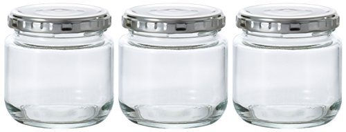 ADERIA M6521 Twist Cap, 6.7 fl oz (190 ml), Set of 3, Storage Bottle, Cap Yooki, Made in Japan, Glass Canister, Airtight Container, Condiment, Bottle, Airtight, Coffee Beans