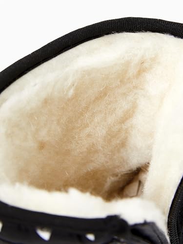 PATPAT Toddler Girls' Winter Snow Boots, Little Kis Outdoor Waterproof Mid-Calf Snow Boots with Warm Lining and Heart Pattern2