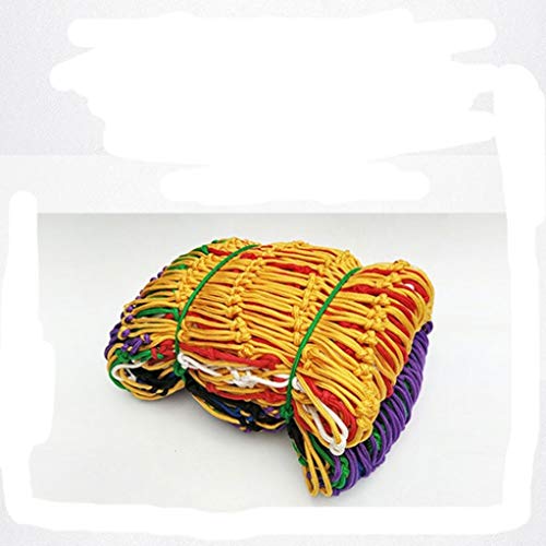 Xink-fhw Color Rope Net, Child Safety Net Home Stairs Protection Net Balcony Shatter-resistant Net Decoration Nylon Rope Net Color Anti-fall Fence (Color : Spacing 8cm-thickness 8mm, Size : 2x1m)