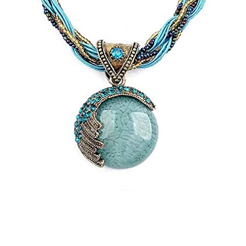 générique Bohemian Ethnic Collier Vintage Style Pendentif Collier Délicat Bijoux Tricotés Cadeau Cadeau Rentable et DurableLe Merveilleux