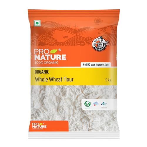 Image of Pro Nature 100% Organic Whole Wheat Flour 5 kg, (Pack of 2)