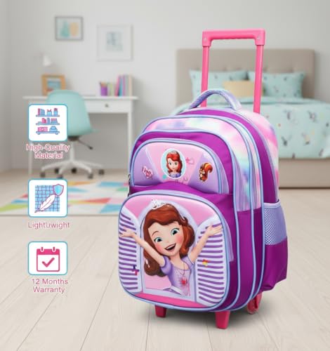 Image of ADSON 3D Embossed School Trolley Bag Large School Bag for Boy Girl, Kids School Bag, Travel Backpack for Girl Boy, Ideal for Children Trolley 16 Inch Water Resistant