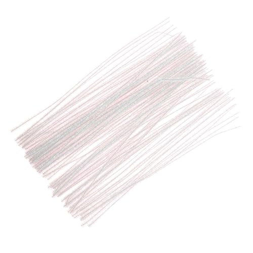 PERSELOSO DIY Craft Kit 100pcs Iridescent Tinsel Pipe Cleaners Flexible Child-Safe for Christmas Decor