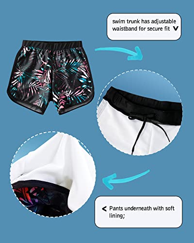 Image of Girls Long Sleeve Swimsuits 2 Pieces Set Rash Guard Swimwear Quick Dry Surfing Wetsuit for Kids Bathing Suit 5-16 Years
