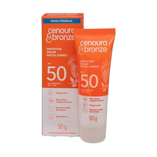 Protetor Solar Facial Cenoura e Bronze Fps50 50G, Cenoura e Bronze