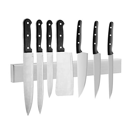 Forever Speed Magnetisk knivhållare, hängande magnetisk kniv köksstång 40 cm, 304 rostfritt stål knivstång magnetisk