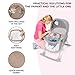 Kinderkraft LOVI Travel Bassinet for Baby, Portable Folding Baby Bed with Built-in Mosquito net, Adjustable Hood and an Additional Cradle Function. Beige