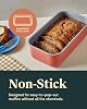 Caraway Non-Stick Ceramic 1 lb Loaf Pan Duo - Naturally Slick Ceramic Coating - Non-Toxic, PTFE & PFOA Free - Perfect for Pound Cakes, Breads, & More - Slate #3