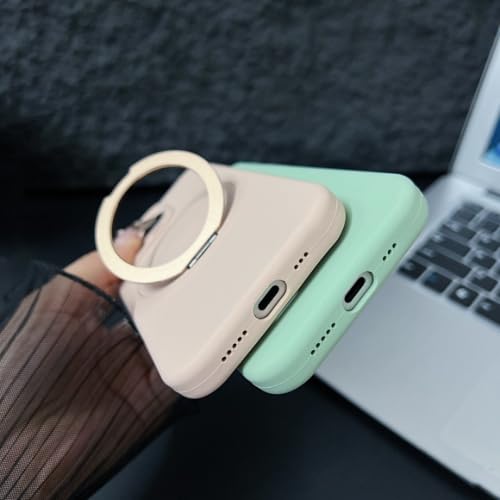 Coque iPhone 13 silicone liquide anti-chute avec bague magnétique - 2