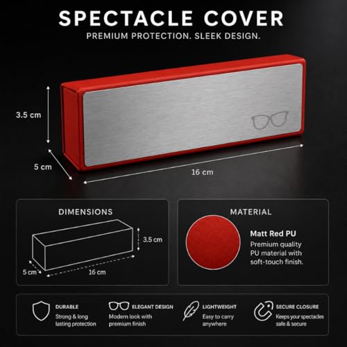 Image of First Lens Sunglasses Case, Portable Triangular Foldable Eyeglass Case, Hard Shell Protective Eyewear Holder for Men and Women