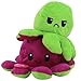 KPRICE Pulpo Reversible Pulpito Peluche, Pulpitis Juguetes de Doble Cara, muñecas de Animales Blandos, numeradas para niños y Adultos, entregados en Caja Original Limitada (Verde/Violeta)