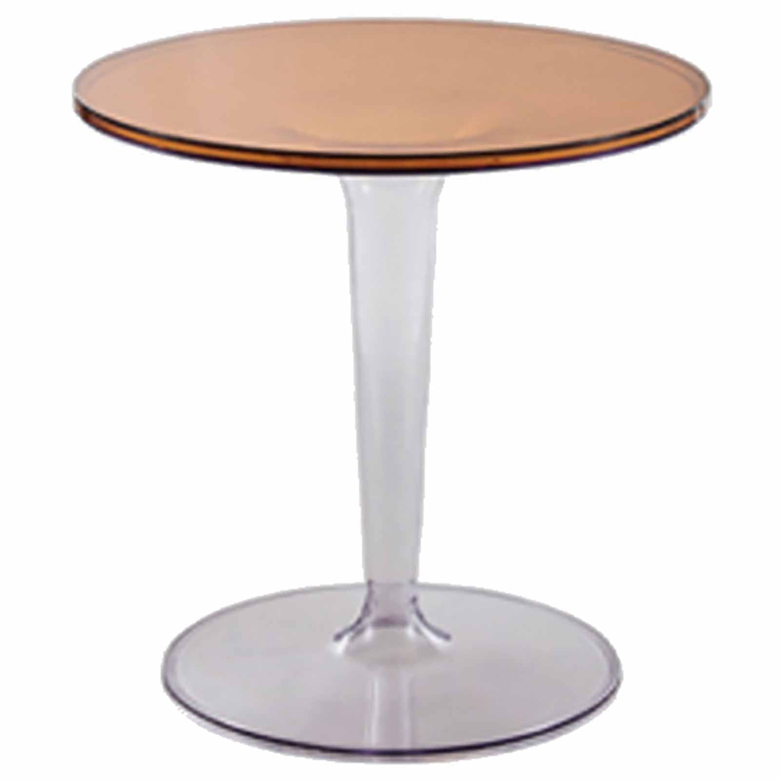 Table ronde moderne orange pour un coin café tendance dans la chambre