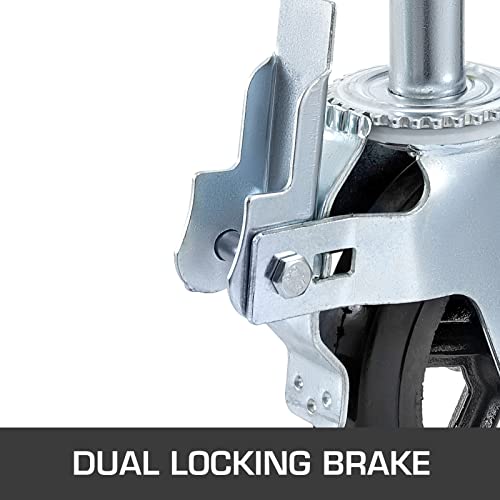 image for BestEquip 4 Pack Scaffolding Caster Wheels 8 x 2 Inch with Dual Lockin
