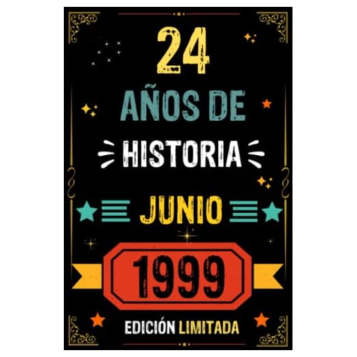 CUADERNO, 24 AÑOS DE HISTORIA JUNIO 1999 EDICIÓN LIMITADA: Regalo de 24 cumpleaños para mujeres y hombres, ideas de 24 cumpleaños... un cumpleaños... ... regalo de 24 cumpleaños para él/ella.