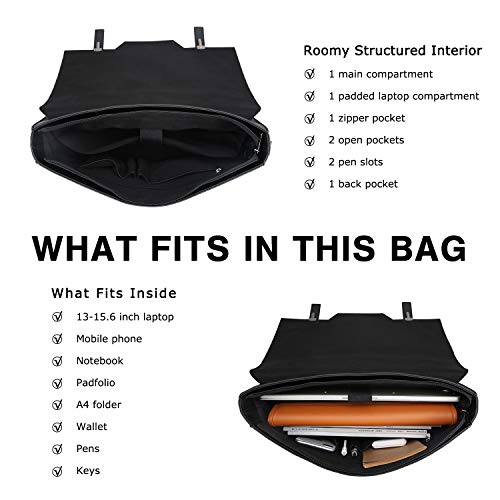 Ecosusi ES1209301AN001-FUS Laptop Messenger Bag Briefcase For Women Satchel Handbags 15.6 Inch Laptop Bag Crossbody Purse thumb #3