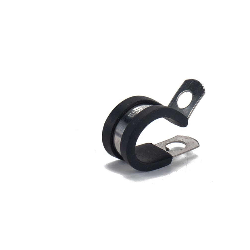 Homoyoyo 45pièces Collier De Serrage Caoutchouc Forme De r Acier Inoxydable Pour Câble Et Tuyau Clip De Tube