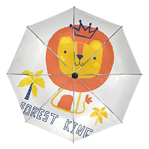 Parapluie automatique Le Roi Lion pliant et coupe-vent pour femme