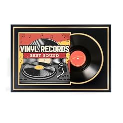 Vinyl Record Display Frame Album Frame to Display Vinyl Records for 12×12 LP Covers,Home Decor LP Vinyl Record Display, 16 * 24 Black Picture Frame with Gold Side - Les Beatles, Paul McCartney, John Lennon, RIngo Starr, George Harrison