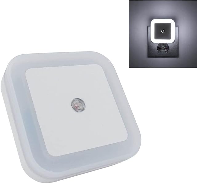 Night Light Plug in Wall,LED 0.5W Energy Saving Night Lights with Dusk to Dawn Photocell Sensor(White Light)