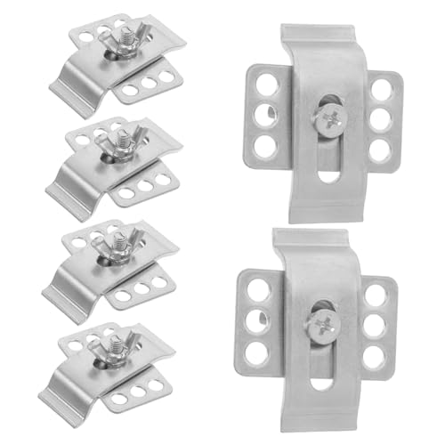 EXHUMKY Lot De 6 Supports D’évier Sous Plan Robustes En Métal, Clips De Fixation Pour Lavabo Encastré En Céramique, Installation Facile Cuisine Et Salle De Bain, Usage Résidentiel Et Commercial