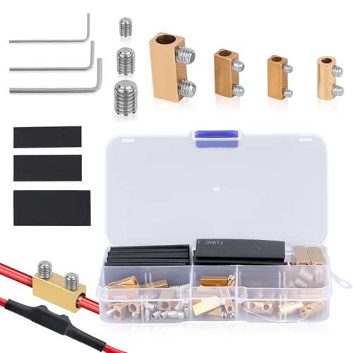 35pcs Quick AWG Wire Connectors Kit, 2 4 6 8 10 12 Gauge Wire Crimp Connectors Quick Wiring Electrical Connection Terminal Battery Electric Cable Splice Kit for Home Appliances Power Industry