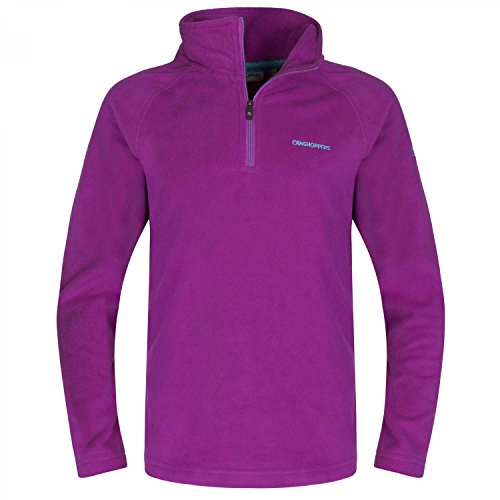 Craghoppers Iskara Girl's Microfleece Half Zip Top Bright Magenta Size 5-6