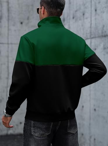 Image of HYPESTFIT Men's Retro Track Jackets, Relaxed Fit | Lightweight men's casual jacket ideal for spring & fall, running and daily athletic wear