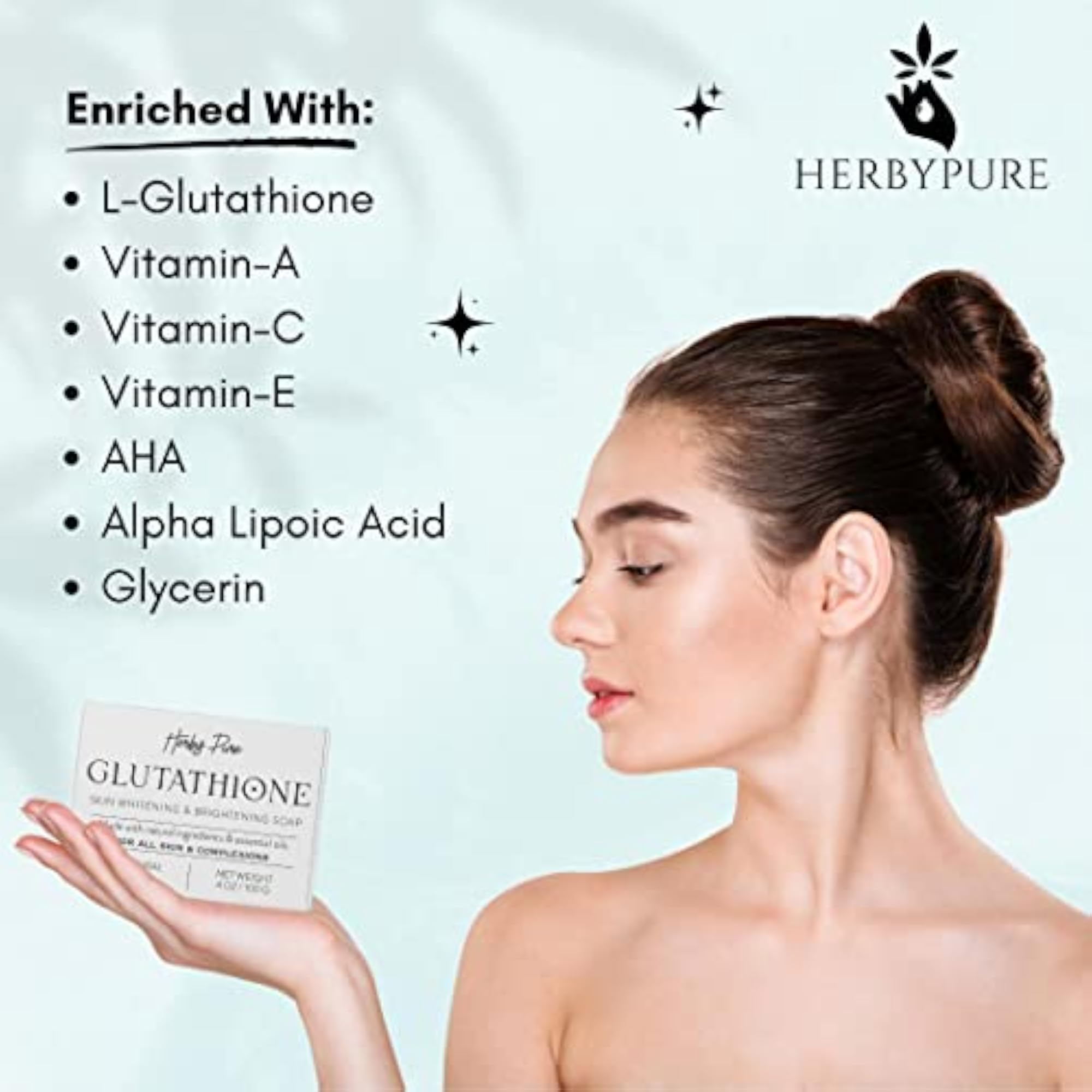 Glutathione Skin Whitening Natural Soap Bar, Brightening