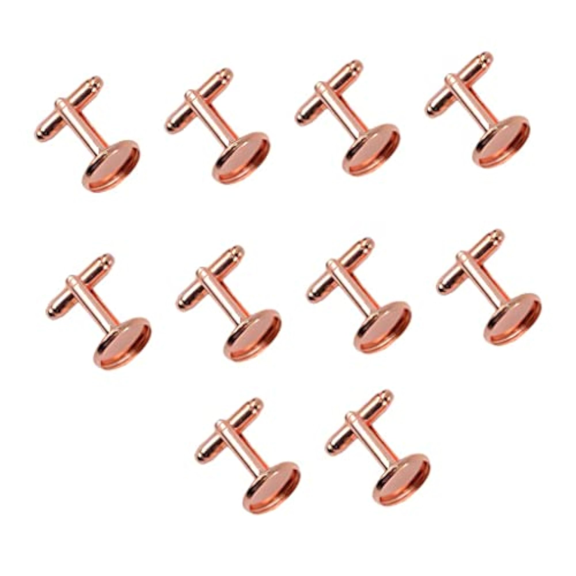 10 Pieces DIY Cufflink Findings Cuff Link Blank Back Plate Pad Base