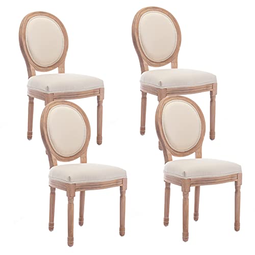 Phoenix Home Set Of 4 French Country Dining Chairs, Beige #TOP16