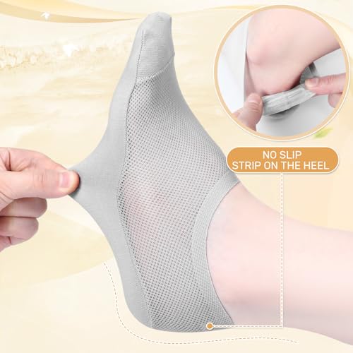 12 Pairs Ultra Thin No Show Nylon Mesh Socks for Women Low Cut Breathable Lightweight Invisible Liner Socks for Flat Boat Loafers Sneaker3