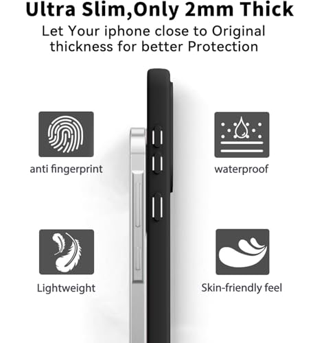 AoozeFon für Samsung Galaxy S25 FE 5G/4G Hülle mit Band, Handyhülle Samsung S25 FE 5G/4G mit Kordel zum Herz, Schutzhülle Handyband mit Umhängen Abnehmbare Weich TPU Liquid Silikon Bumper, Schwarz