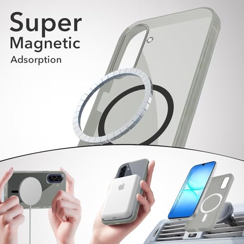 Image of Jkobi Lifetime Anti-Yellow MagSafe Compatible Clear Back Cover Case for Samsung Galaxy A17 | Samsung F17 | Samsung M17 5G (Sleek Hard Crystal | Shockproof and Camera Protection)