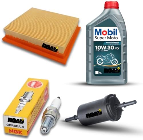 Kit Revisao compativel com Bros NXR 160 2015-2024, Oleo 10W30 semissintético, Filtro de Ar, Filtro de Combustível, Vela Ignição