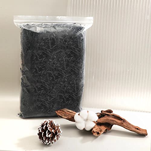 Tcairg Crinkle Cut Paper Shred Filler (1/2 Lb) For Gift Wrapping And Basket Filling - Black Shredded Paper For Gift Box, Box Confetti Shredded, Box Stuffing #TOP1