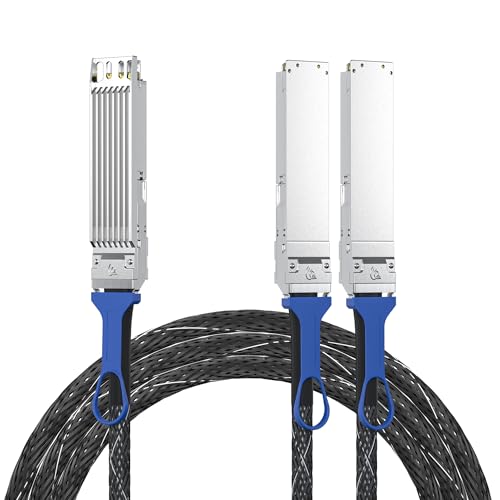 Image of 10Gtek 800Gb /s OSFP DAC Compatible for NVIDIA MCP7Y00-N01A, 8-Channel OSFP Fin-top Breakout to 2x400G Flat-top Cable, NDR Infiniband and Ethernet Solutions