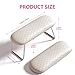 AORAEM Nail Arm Rest Cushion, Nail Hand Cushion Microfiber Leather Manicure Hand Pillow Stand Professional Nail Rest Table Desk Station for Nails Art DIY Use (Creamy White)
