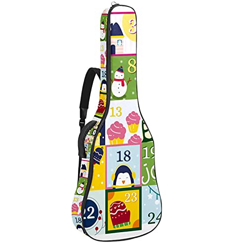 Sac de transport pour guitare basse et folk de moins de 106 cm housse réglable noire