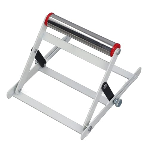 plplaaoo Altura del marco de soporte de la máquina de corte Ajustable 55 a 135 mm Material plegable soporte Soporte de soporte de trabajo Roller soporte de acero inoxidable Diseño de