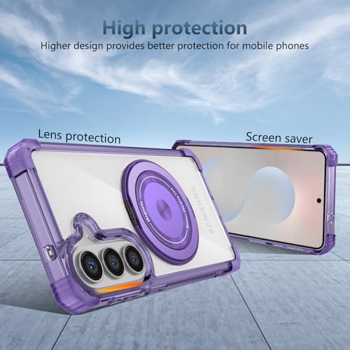 Funda Samsung S26 silicona morada a prueba de golpes YOUULAR 360 7