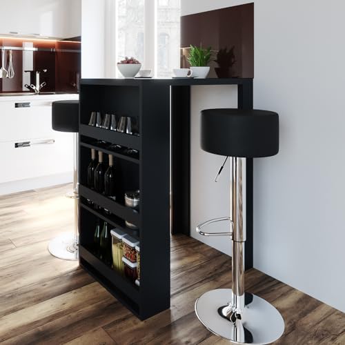 Vicco Bartisch, Anthrazit, 57 x 80 cm, mit offenen Ablagen zur platzsparenden Aufbewahrung