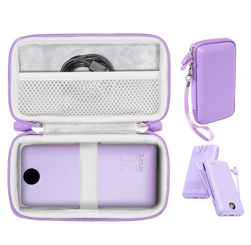 CaseSack Case for VRURC Portable Charger 20000mAh, Fast Charging Power Bank USB C, USB C Power Bank 10000mAh (Purple)