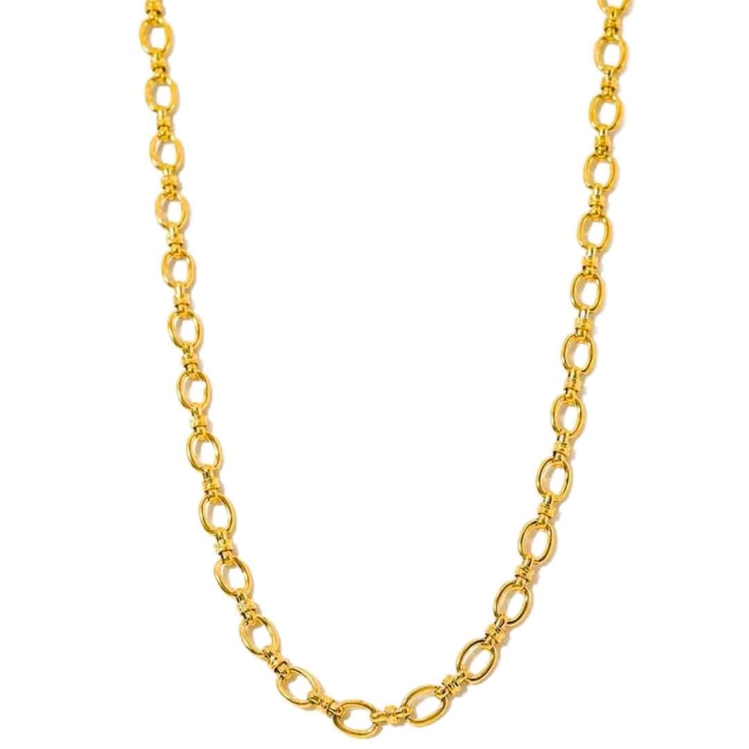 the men thing GLEAM GOLD LINK - 5.5mm Pure Stainless Steel Chain 16 inch for Men & Boys-picture-5