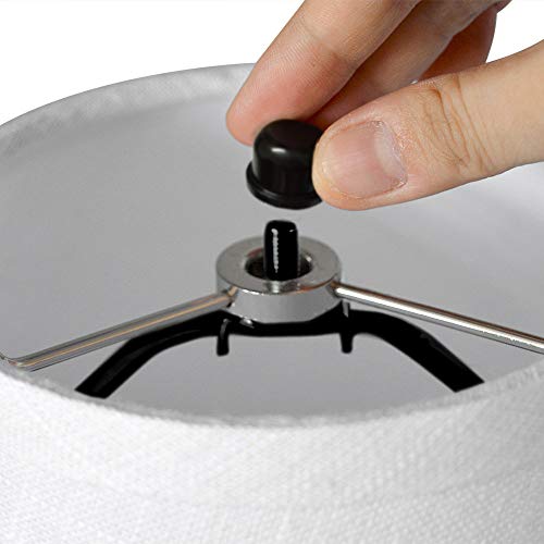 8" Lamp Shade Harp Holder and E26 Light Base UNO Fitter Adapter Converter Finial Set,for Table and Floor Lamps