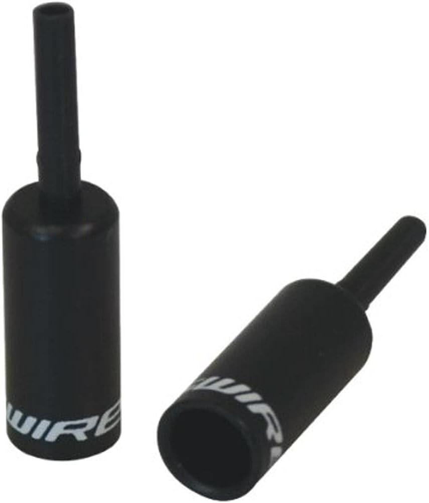 Jagwire 5mm Lined Alloy End Caps, Black, Bottle of 50