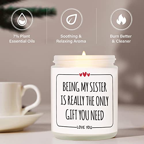Afterprints Sisters Gifts, Funny Sister Candle, Birthday Gifts For Sisters From Sister Brother, Scented Candles Presents For Sister On Mother's Day, Christmas #TOP4