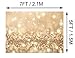 BELECO 7x5ft Bokeh Backdrop Fabric Golden Glitter Backdrop Holiday Twinkle Lights Gold Sparkle Spot Glitter Background Birthday Party Wedding Photoshoot Kids Baby Shower Photo Props