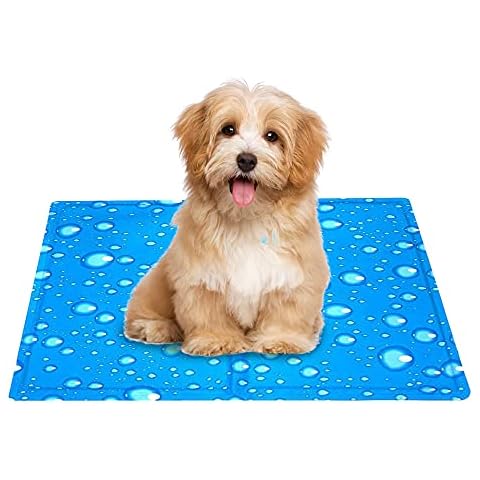 SoloVie Kühlmatte für Hunde und KatzenHaustier Kühlmatte Pet Dog Cooling Mat Selbstkühlende Matte Kissen Kaltgelpad Hundedecke Hundehütten Betten (M(60x50cm)) Cover