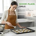 NutriChef Nonstick Cookie Sheet Baking Pan-2PC Large Metal Oven Baking Tray Mega Pan Kitchen Cooking Non-Stick Bake Trays-Stylish Metallic Black Coating PFOA PFOS PTFE